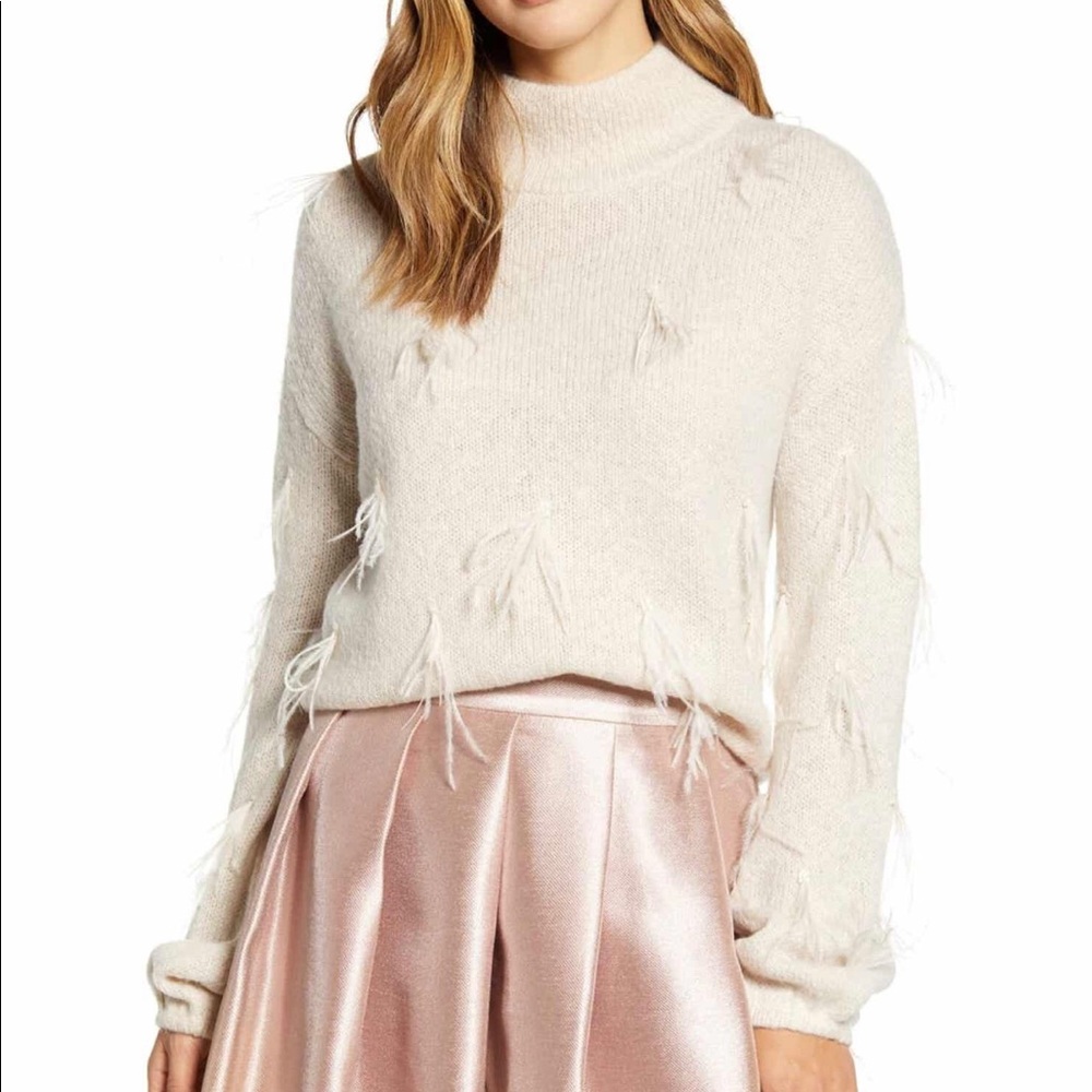 Rachel Parcell Feather Turtleneck Size XL